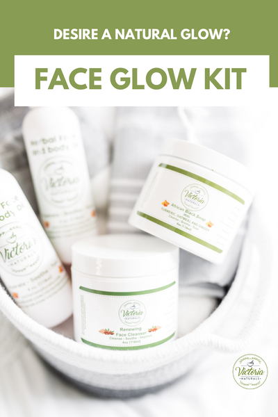 Glow Renewal Skincare Set – African Black Soap, Face Cleanser & Herbal Oil