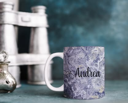 Personalized Marble Coffee Mug