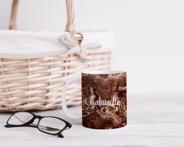 Personalized Marble Coffee Mug