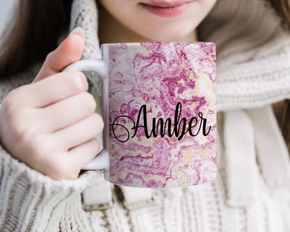 Personalized Marble Coffee Mug