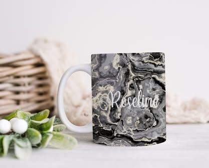 Personalized Marble Coffee Mug