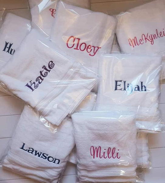 Personalized Monogrammed Bath Towel