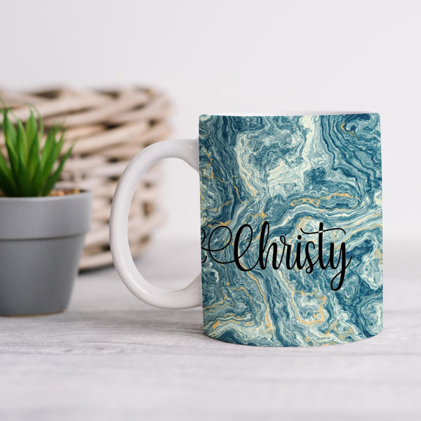 Personalized Marble Coffee Mug