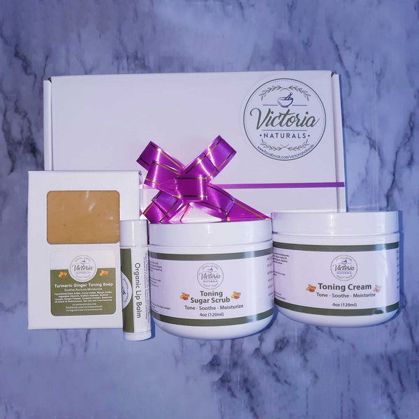 Natural Skincare SPA Gift Set β Rose, Turmeric, or Shea Butter Collection
