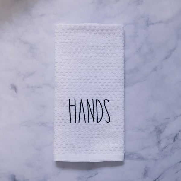 HANDS & DISHES Embroidered Kitchen Towel Set