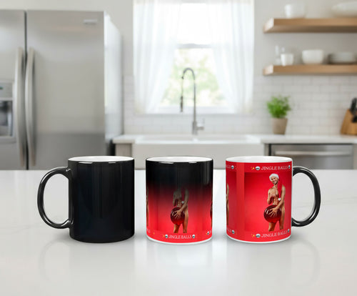 Funny Christmas Heat Reveal Mug – Jingle Balls Gag Gift | Color-Changing Secret Santa Coffee Cup