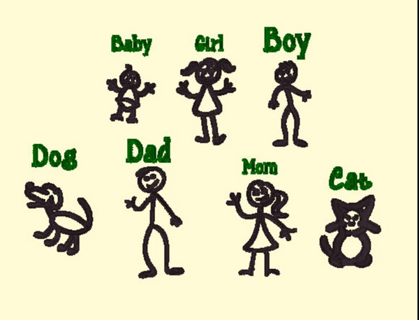 Stick Figure Personalized Bath Towels - Gift for Kids - Personalized Christmas Kids Gift