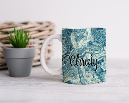 Personalized Marble Coffee Mug