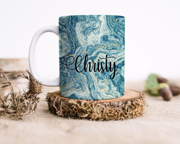 Personalized Marble Coffee Mug