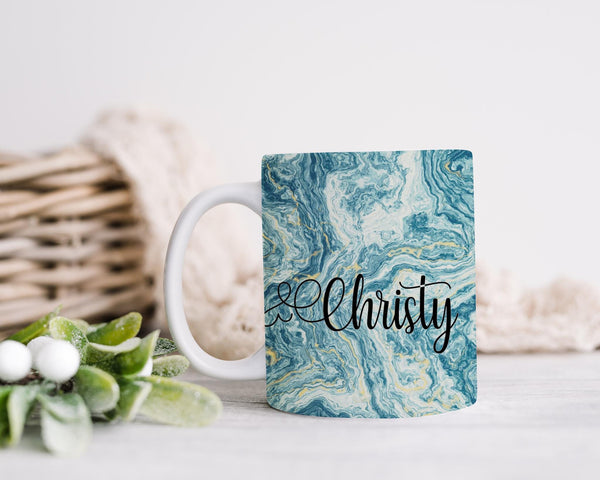 Personalized Marble Coffee Mug