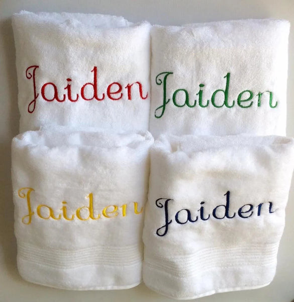 Bathroom Towel with Embroidery Name