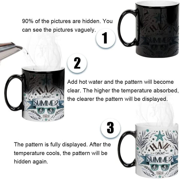 Heat Activated Color Changing Photo Mug - Personalized Surprise