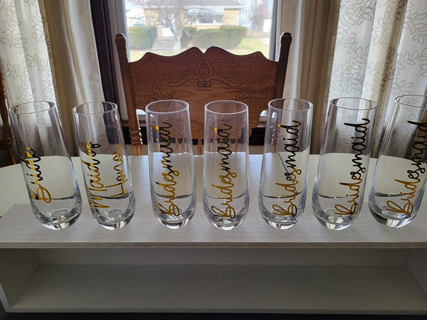 Personalized Champagne Flutes - Wedding Party Gift