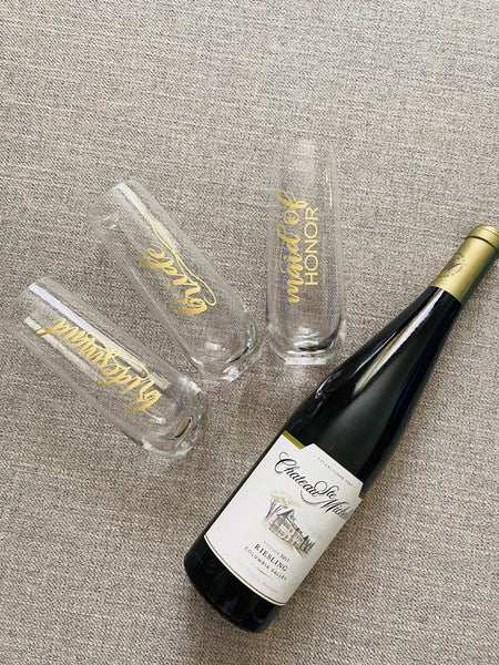 Personalized Champagne Flutes - Wedding Party Gift