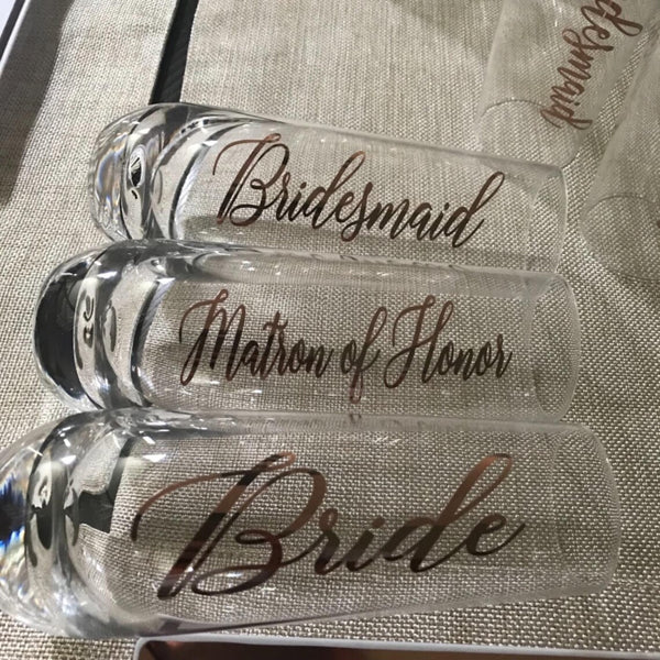 Personalized Champagne Flutes - Wedding Party Gift