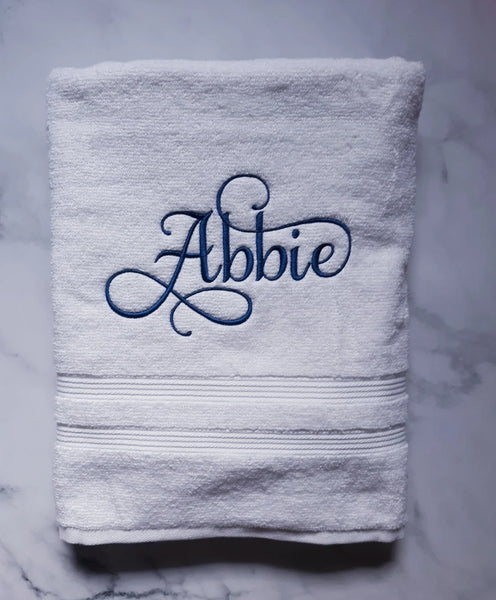 Bathroom Towel with Embroidery Name