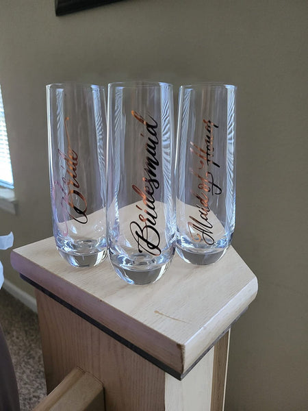 Personalized Champagne Flutes - Wedding Party Gift