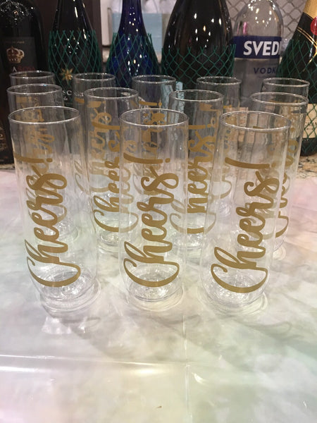 Personalized Champagne Flutes - Wedding Party Gift