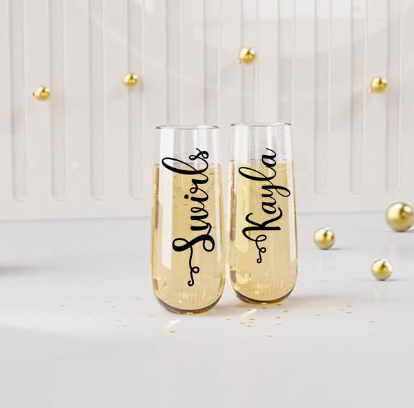 Personalized Champagne Flutes - Wedding Party Gift