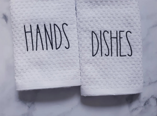 Custom Housewarming Embroidered Kitchen Linen - Realtor Closing Gift