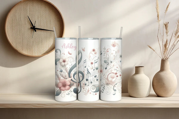 Music Note Tumbler - Personalized Gift for Musicians
