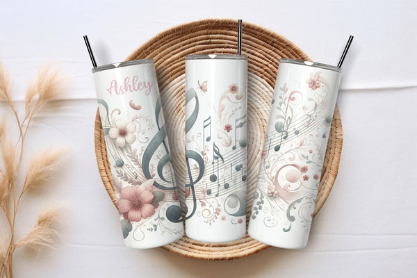 Music Note Tumbler - Personalized Gift for Musicians