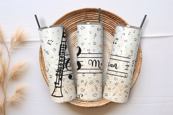 Personalized Clarinet Tumbler - Graduation Gift for Music Students
