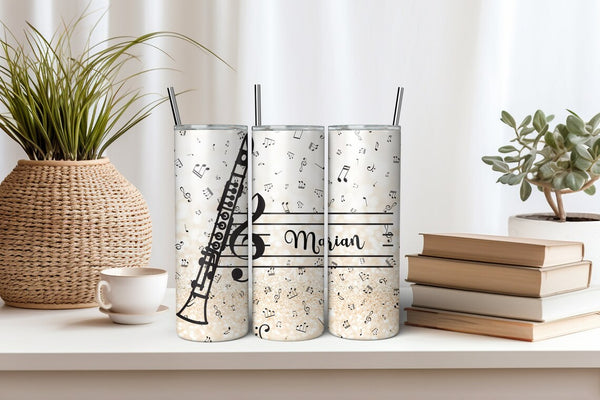 Personalized Clarinet Tumbler - Graduation Gift for Music Students