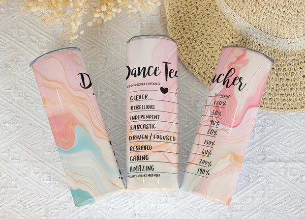 Dance Teacher Appreciation - Personalized Tumbler for Dance Recitals