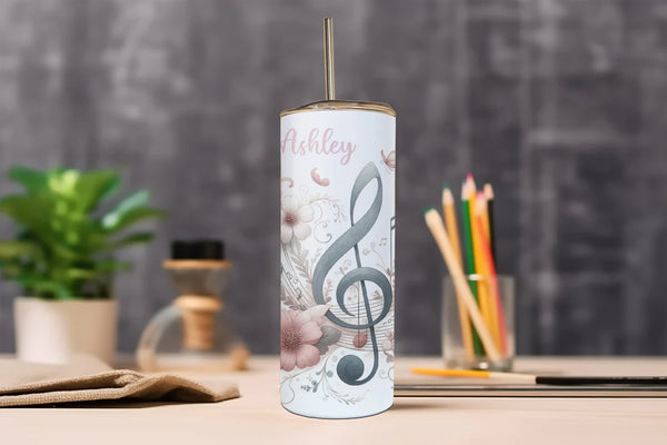 Music Note Tumbler - Personalized Gift for Musicians