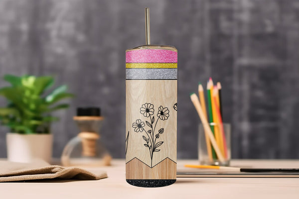 Teacher Thank You Gift - Custom Pencil Travel Tumbler