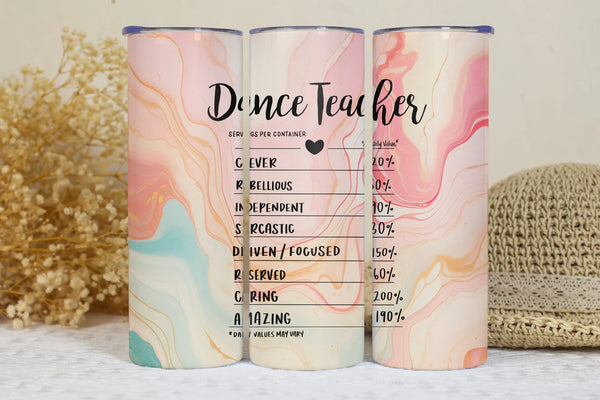 Dance Teacher Appreciation - Personalized Tumbler for Dance Recitals