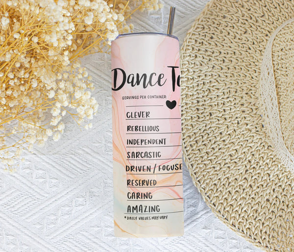 Dance Teacher Appreciation - Personalized Tumbler for Dance Recitals