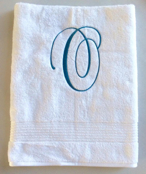 Monogram White Bathroom Towel