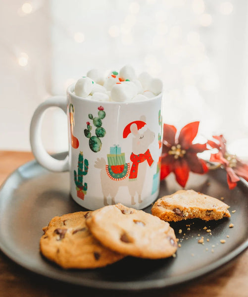 Christmas Llama Alpaca Mug - Funny Ilama Coffee Cup - Gift for Friend, Wife, or Coworker - Dishwasher Safe