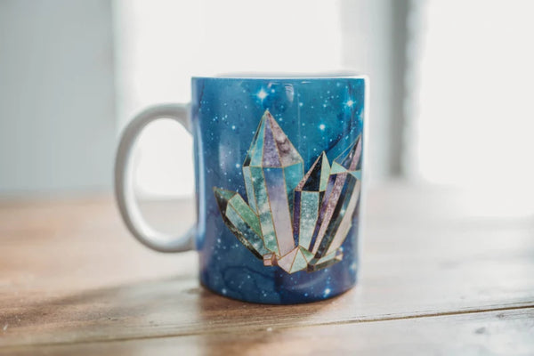 Galaxy Quartz Crystal Coffee Mug - Metaphysical Gift under $50