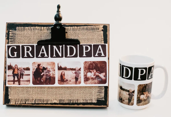 Personalized Grandpa Photo Collage Mug - Christmas or Birthday Gift