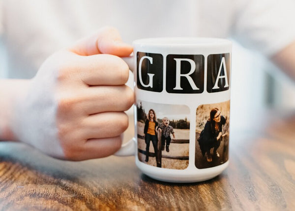 Personalized Grandpa Photo Collage Mug - Christmas or Birthday Gift