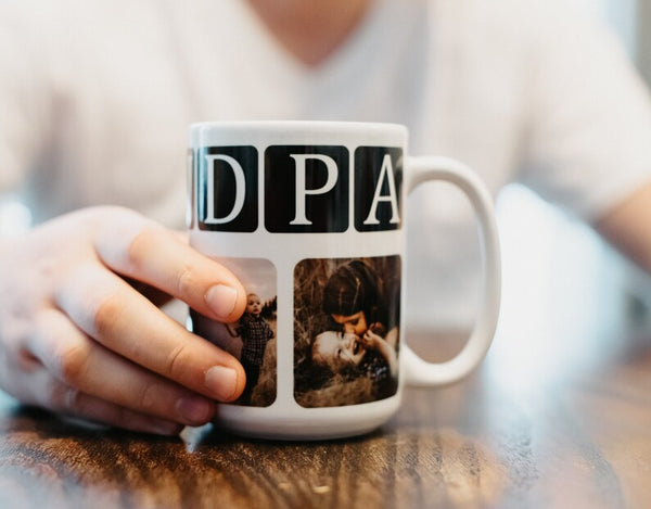 Personalized Grandpa Photo Collage Mug - Christmas or Birthday Gift