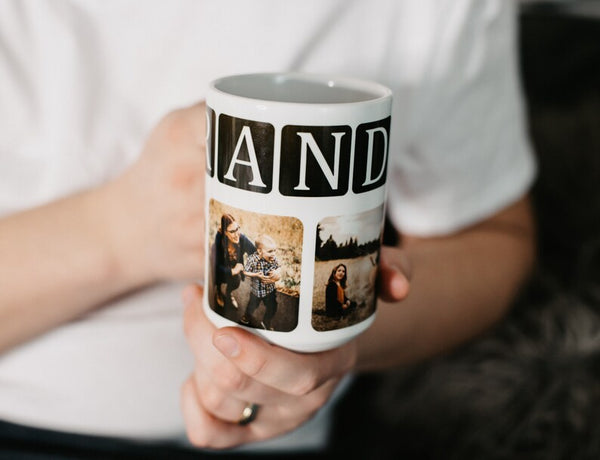 Personalized Grandpa Photo Collage Mug - Christmas or Birthday Gift