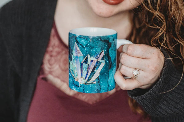 Galaxy Quartz Crystal Coffee Mug - Metaphysical Gift under $50