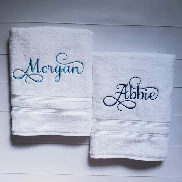 Bathroom Towel with Embroidery Name