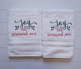 Joyful Christmas Bathroom Hand Towel - Holiday Décor