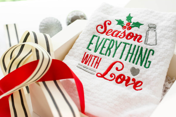 Season Everything with love Personalized Holiday Home Decor Towel