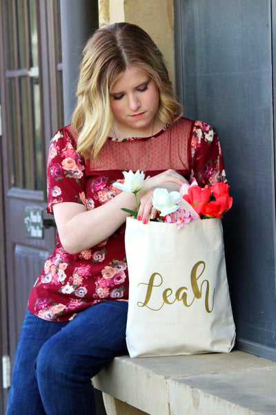 Canvas Tote Bag Personalized