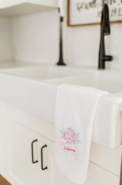 Custom State Pride Embroidered Kitchen Hand Towel Decor