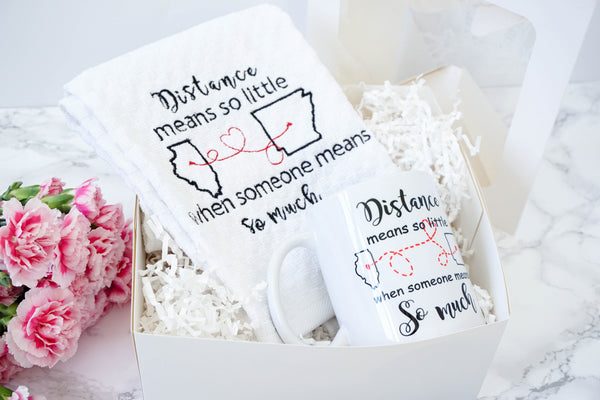 Long Distance Relationship Friendship Gift - State to State - Daughter & Mother - Distance Christmas Gift
