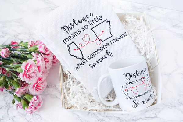 Long Distance Relationship Friendship Gift - State to State - Daughter & Mother - Distance Christmas Gift