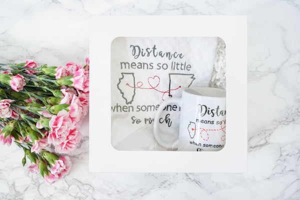 Long Distance Relationship Friendship Gift - State to State - Daughter & Mother - Distance Christmas Gift