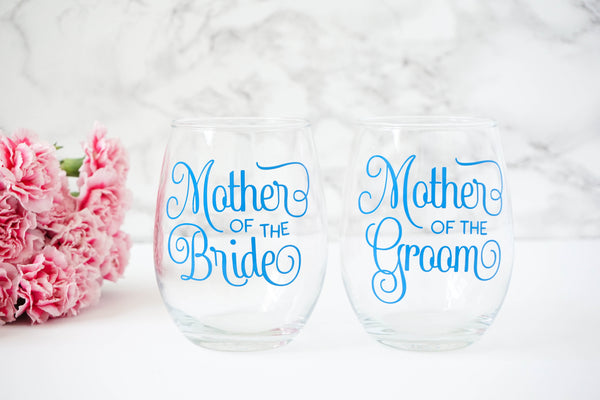 Mother of the Bride and Mother of the Groom Wine Glass